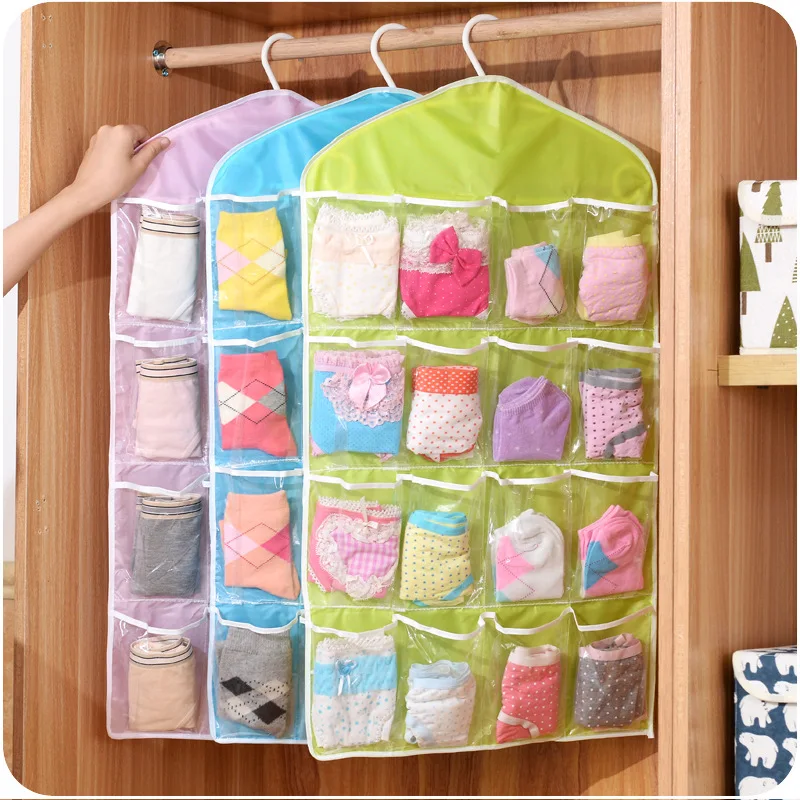 Sock Organizer Tray - حار 16 جيوب خزانة جيوب واضح