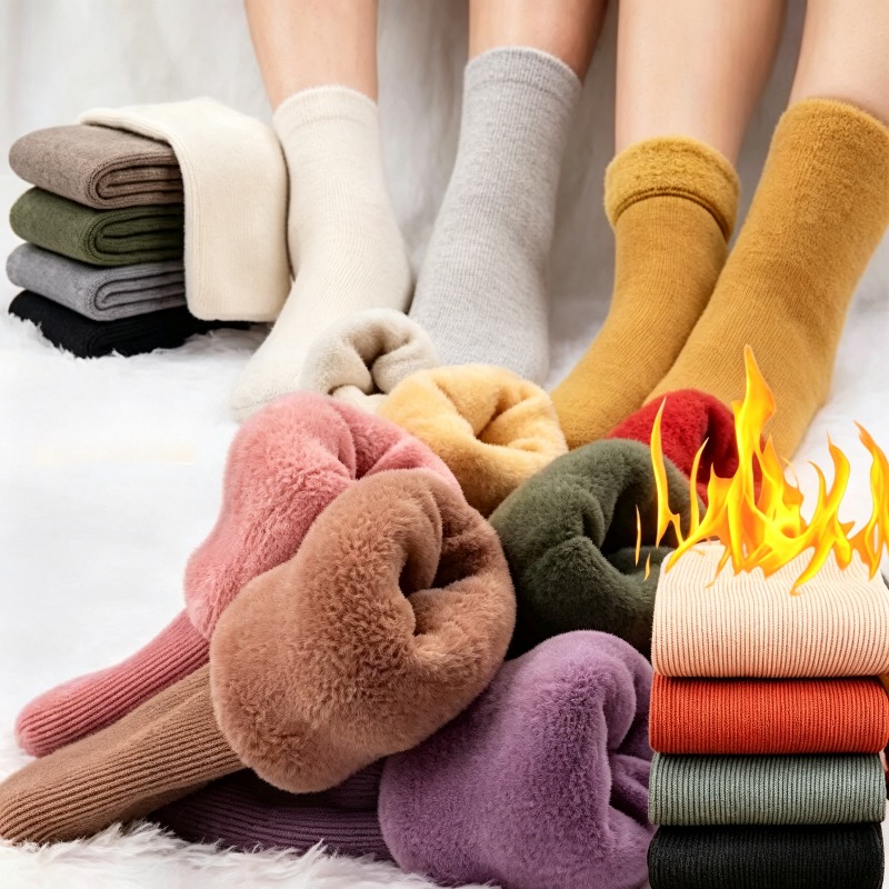 Boot Sock Slouchy - 1-4 أزواج من الجوارب الدافئة المبطنة