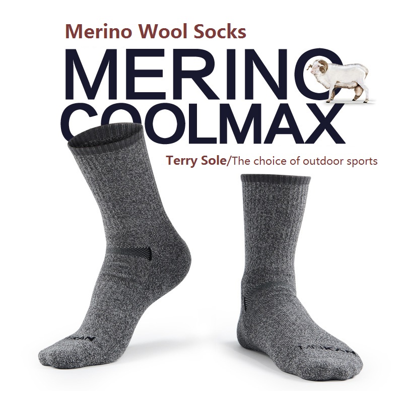 Wool Hiking Sock - MEIKAN الرجال ميرينو جوارب من الصوف.