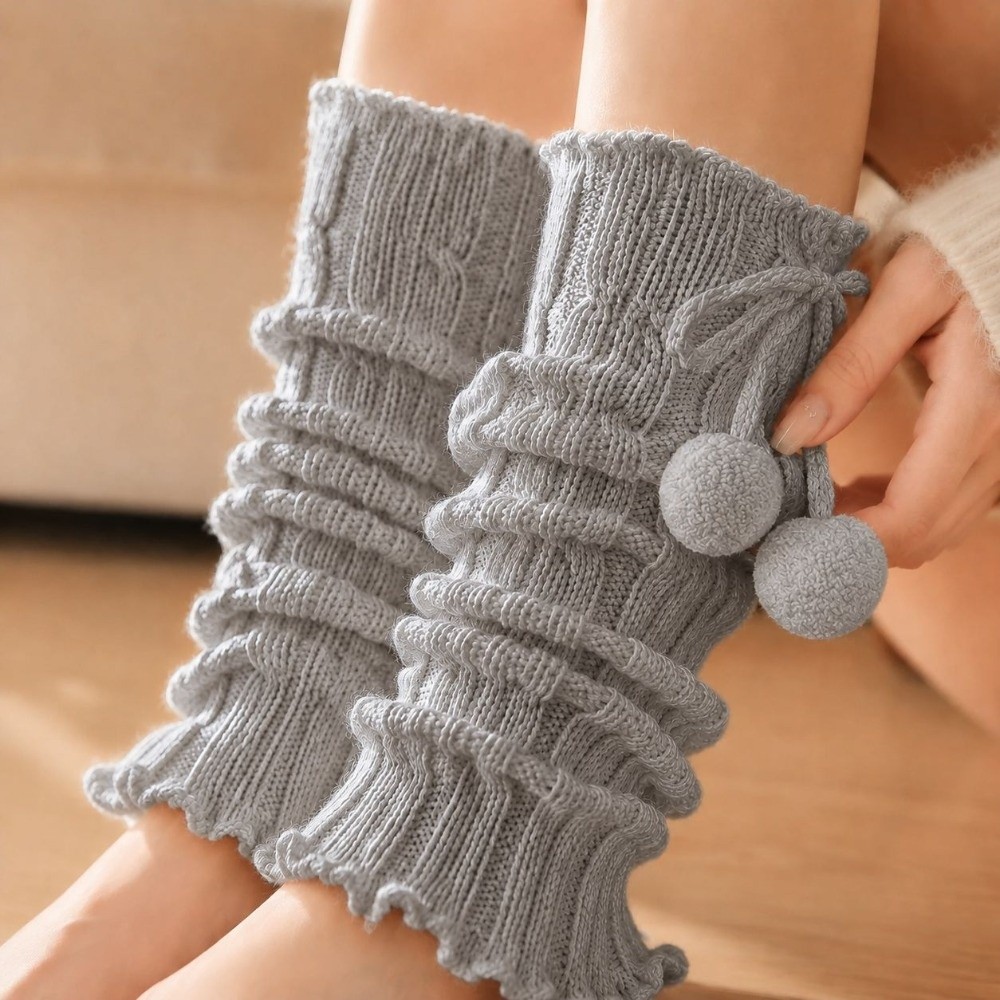Boot Sock Slouchy - دفايات أرجل محبوكة بنمط الكابل مع