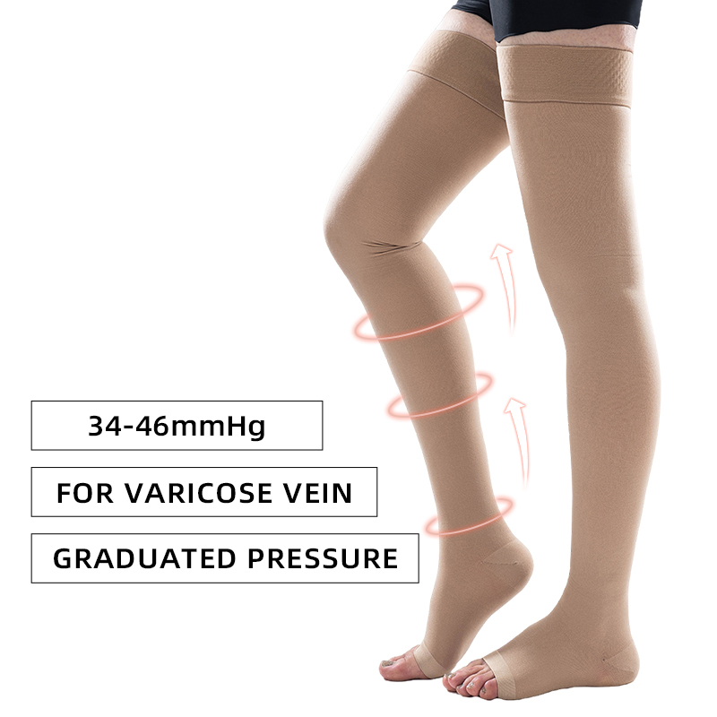 Compression Sock Medical - 1 زوج الفخذ العليا المفتوحة تو