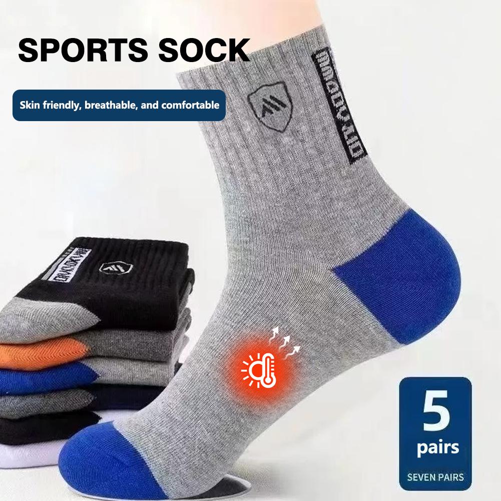 Cotton Crew Sock Pack - 5 أزواج من الجوارب الرجالية المضادة