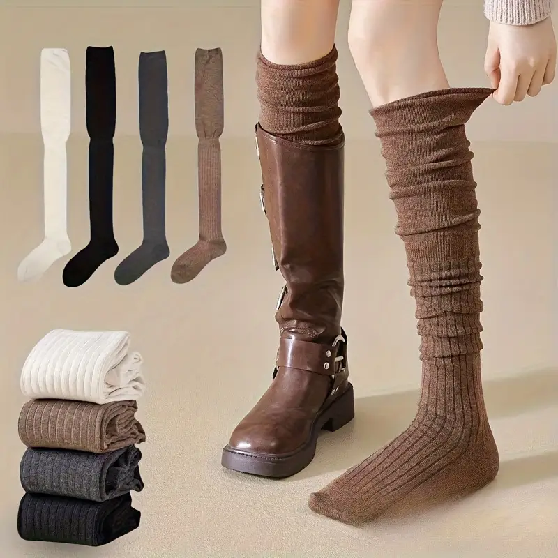 Boot Sock Slouchy - 1-10Pairs المرأة فوق الركبة الفخذ العليا