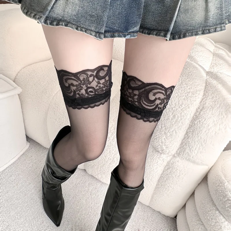 Tights Pantyhose Sheer - جوارب الدانتيل النساء حزام الأزهار جوارب