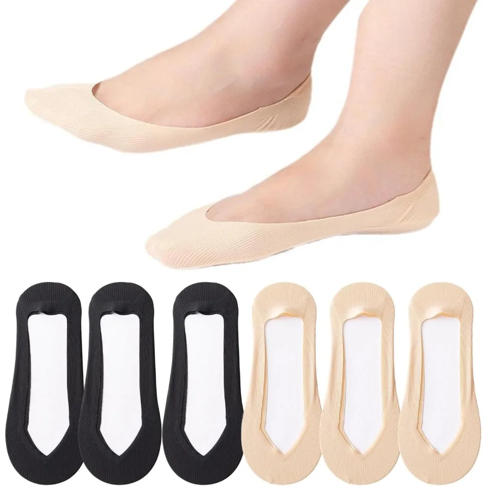 Invisibility Sock Loafer - 6 أزواج من الجوارب النسائية غير