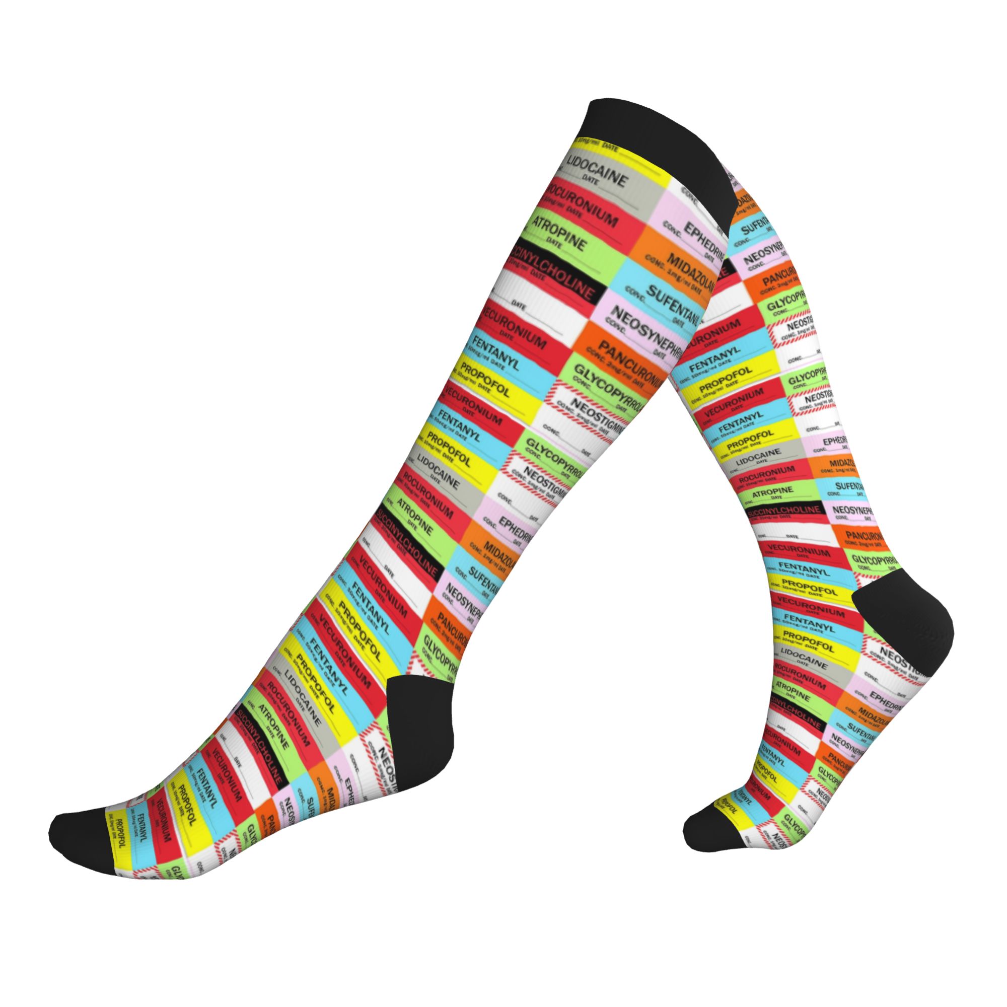 Compression Sock Medical - جوارب طبية مطبوعة بتصاميم مبتكرة للتخدير،