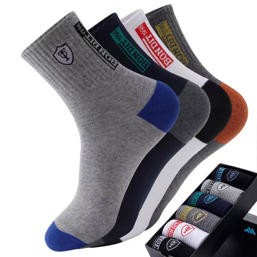 Cotton Crew Sock Pack - جوارب رجالية حرارية فاخرة (5/10 أزواج)