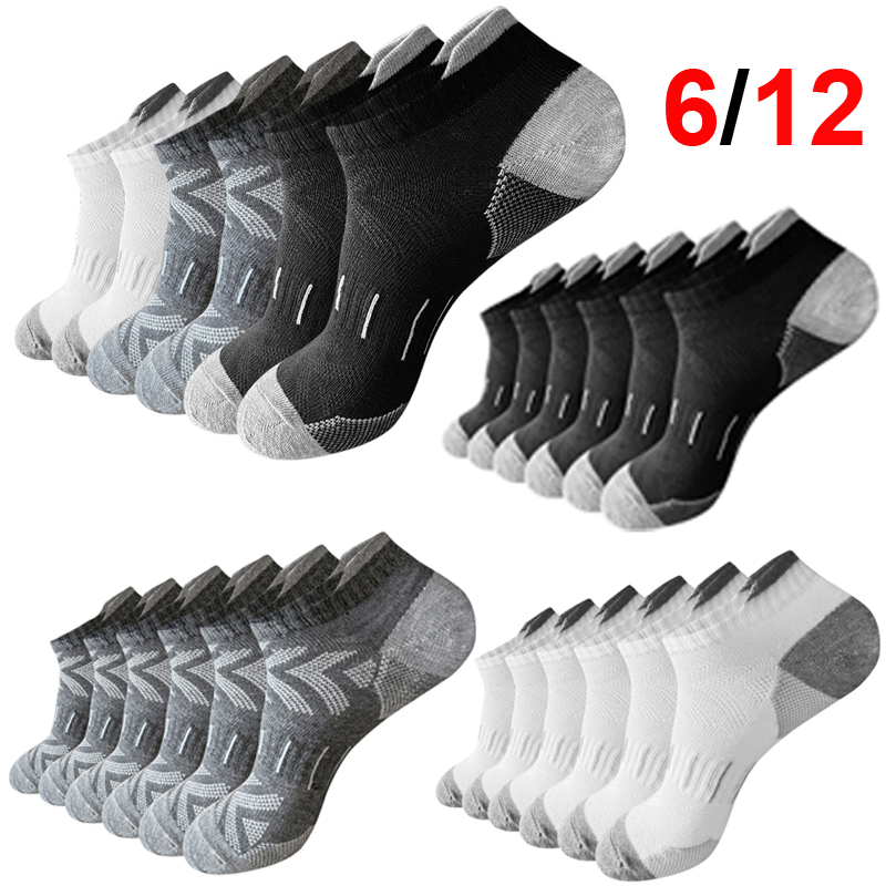 Athletic Sock Cushion - جوارب رجالية قصيرة بنمط سهمي أنيق،