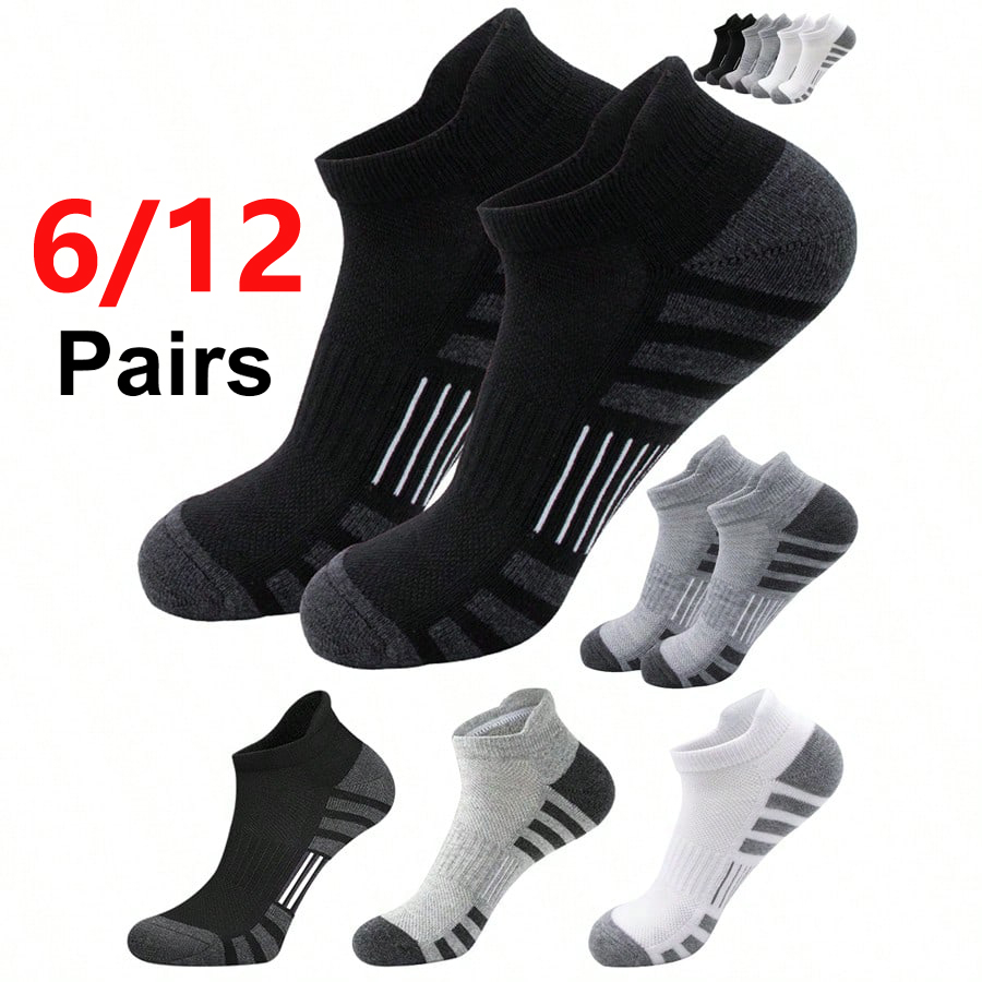 Athletic Sock Cushion - 6/24 أزواج من الجوارب الرياضية القصيرة