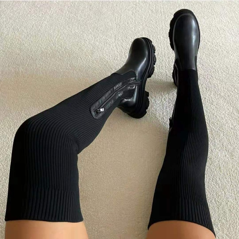 Knee High Sock Women - 2025 الشتاء أحذية النساء الجوارب الأحذية
