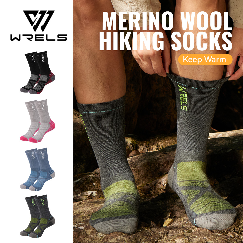 Wool Hiking Sock - WRELS 1/2/3 ميرينو جوارب من الصوف.