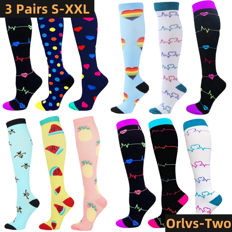 Compression Sock Medical - S-XXL 3 أزواج شحن مجاني ممرضة