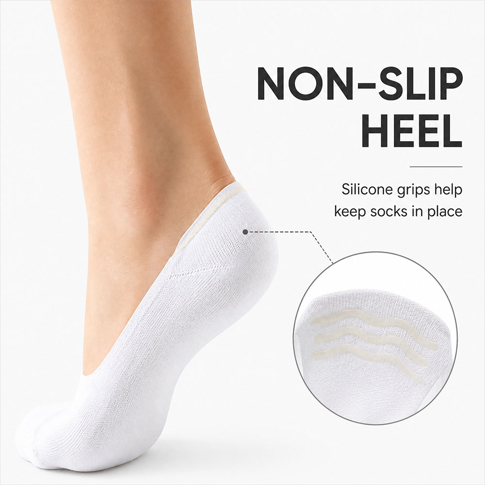 6 أزواج من الجوارب القطنية غير - مراجعة Invisibility Sock Loafer وسعره