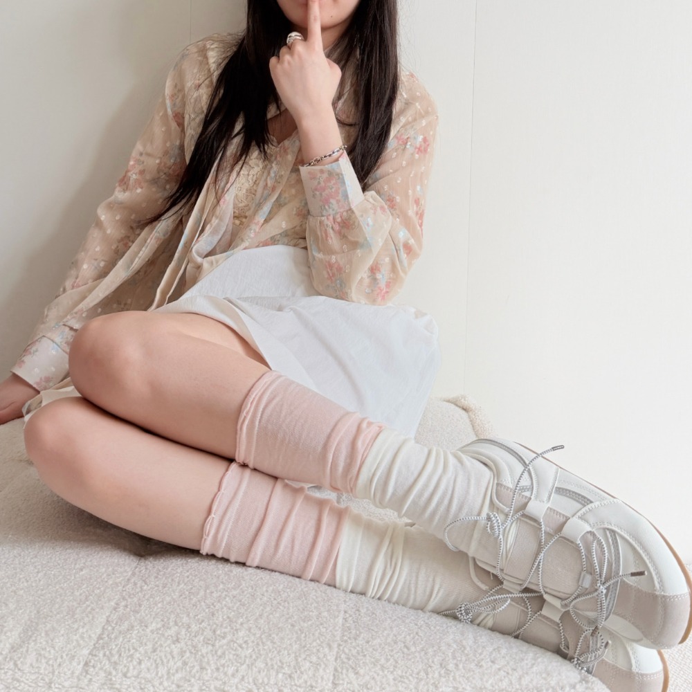 جوارب نسائية متوسطة الطول بتصم - مراجعة Boot Sock Slouchy وسعره
