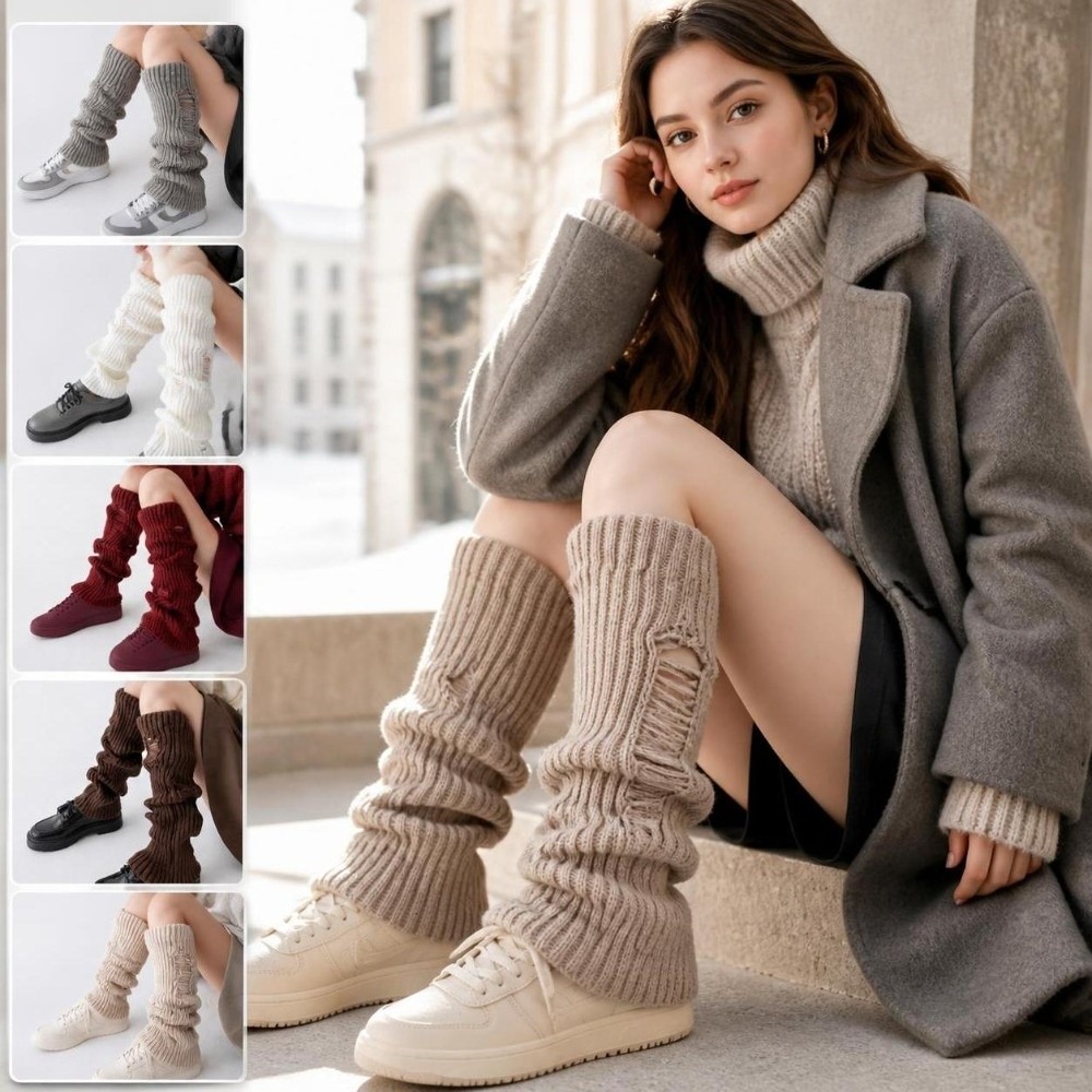 جوارب دافئة محبوكة لتدفئة السا - مراجعة Boot Sock Slouchy وسعره
