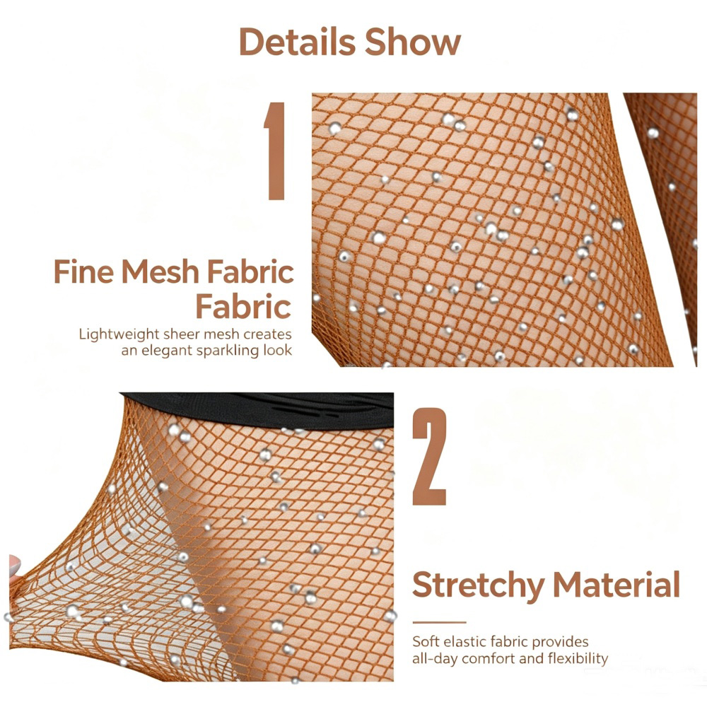 جوارب رقص لاتينية شبكية عالية  - مراجعة Fishnet Stocking Women وسعره