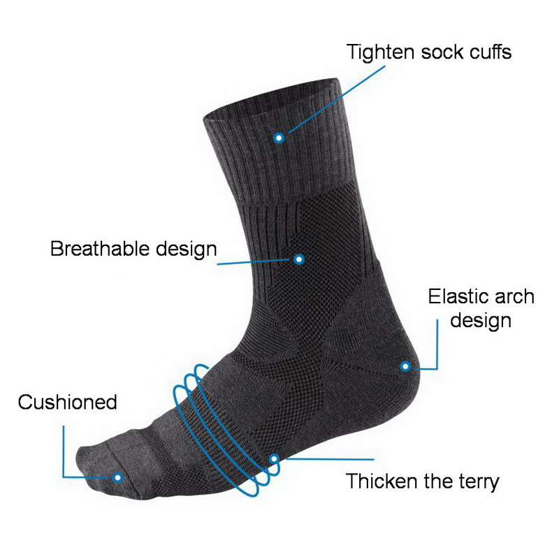 1 زوج ميرينو الصوف جورب الشتاء - مراجعة Wool Hiking Sock وسعره