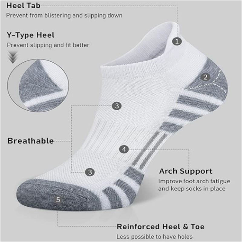 12/24 زوج من الجوارب الرياضية  - مراجعة Athletic Sock Cushion وسعره
