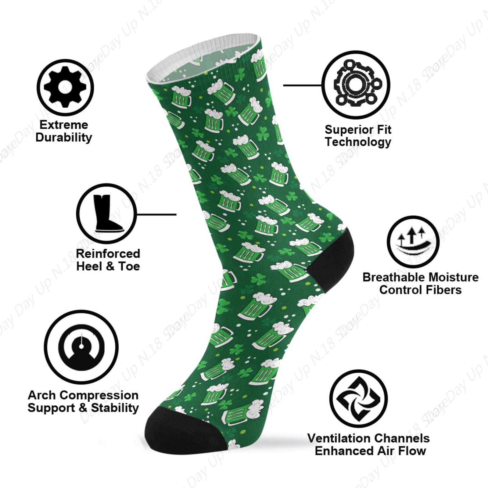 الأخضر البرسيم ورقة البيرة عيد - مراجعة Cotton Crew Sock Pack وسعره
