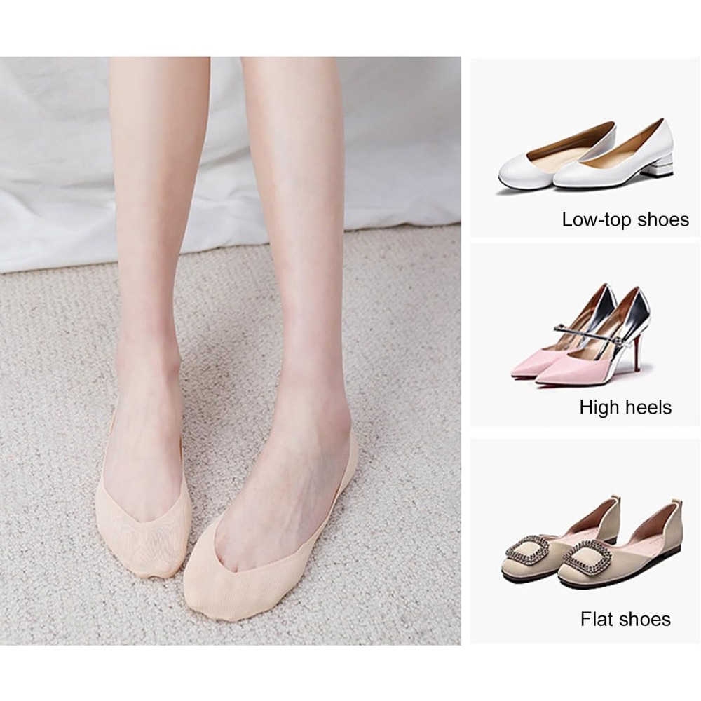 6 أزواج من الجوارب النسائية غي - مراجعة Invisibility Sock Loafer وسعره