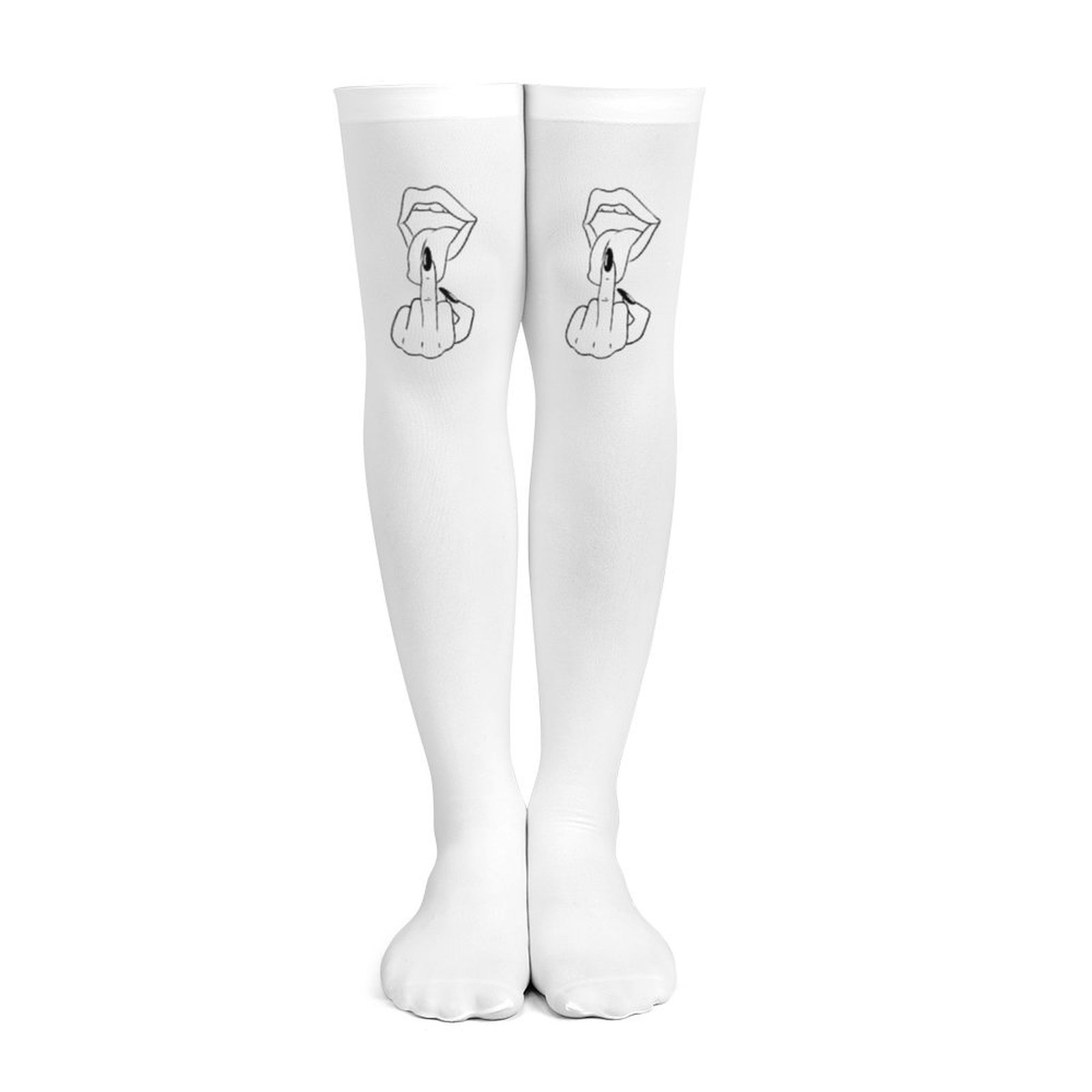 جوارب نسائية بيضاء بتصميم الإص - مراجعة Knee High Sock Women وسعره