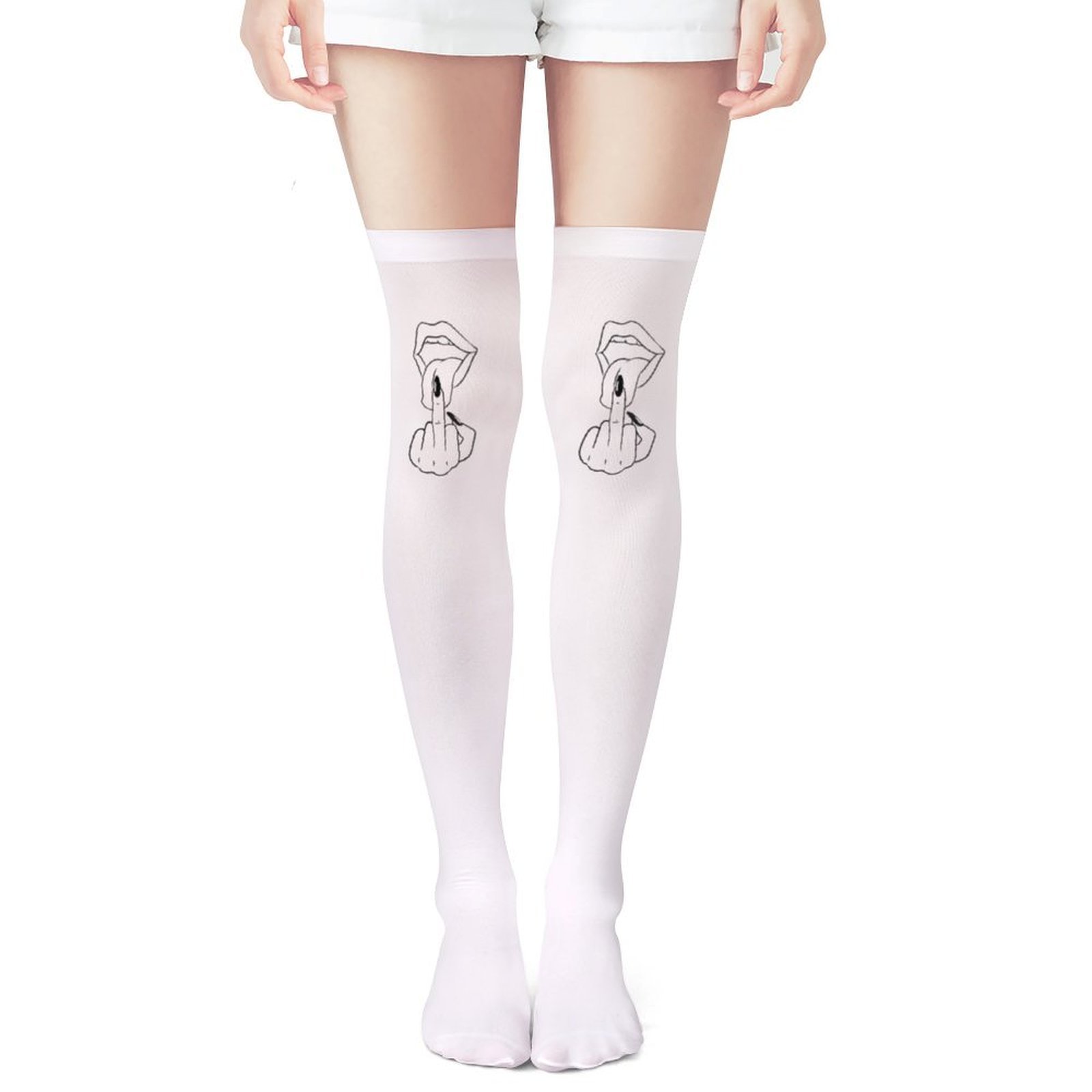 جوارب نسائية بيضاء بتصميم الإص - مراجعة Knee High Sock Women وسعره