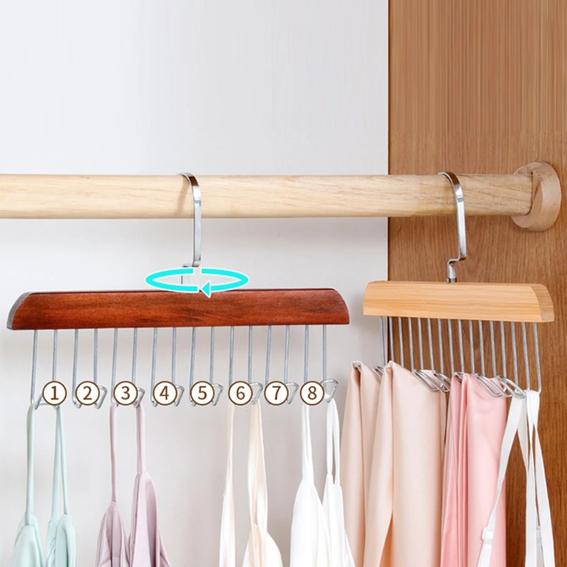 الخشب الصلب ثمانية هوك شماعات  - مراجعة Sock Organizer Tray وسعره