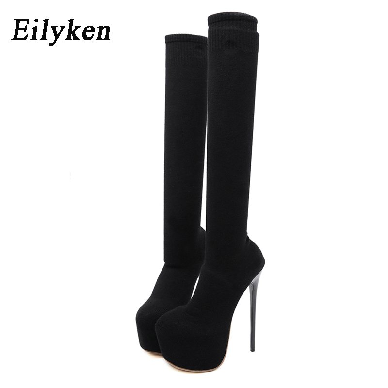 Eilyken منصة الموضة سترتش فوق  - مراجعة Knee High Sock Women وسعره