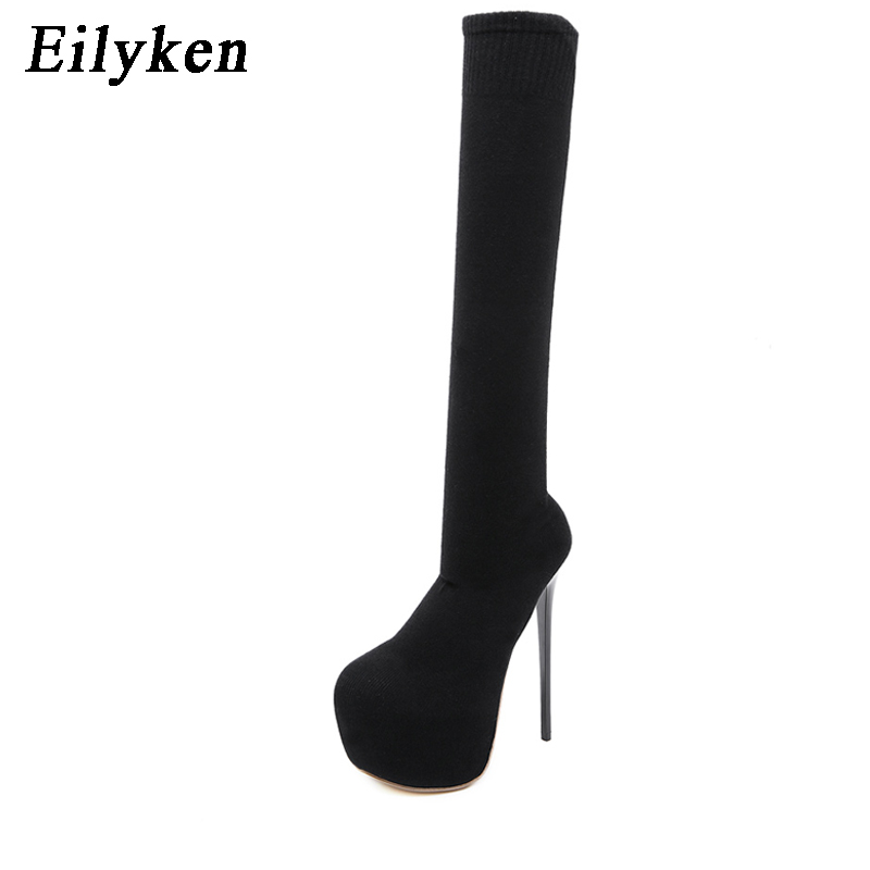Eilyken منصة الموضة سترتش فوق  - مراجعة Knee High Sock Women وسعره