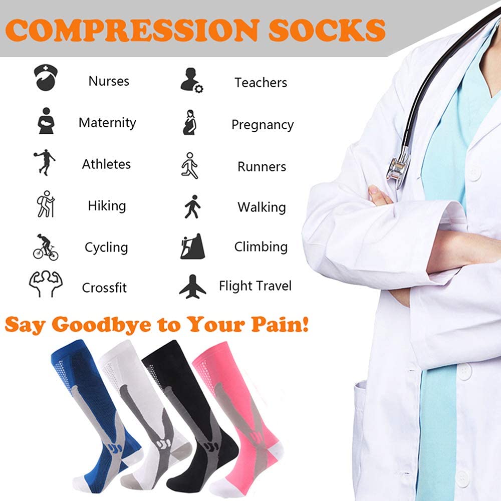 Brothock 3 أزواج ل دروبشيبينغ  - مراجعة Compression Sock Medical وسعره