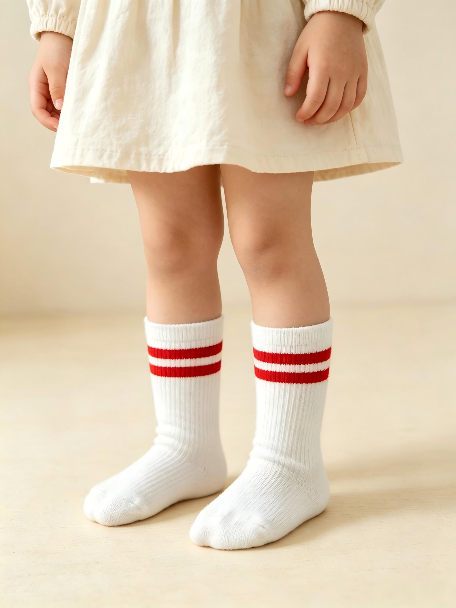 مجموعة من 4 جوارب مخططة للأطفا - مراجعة Cotton Crew Sock Pack وسعره