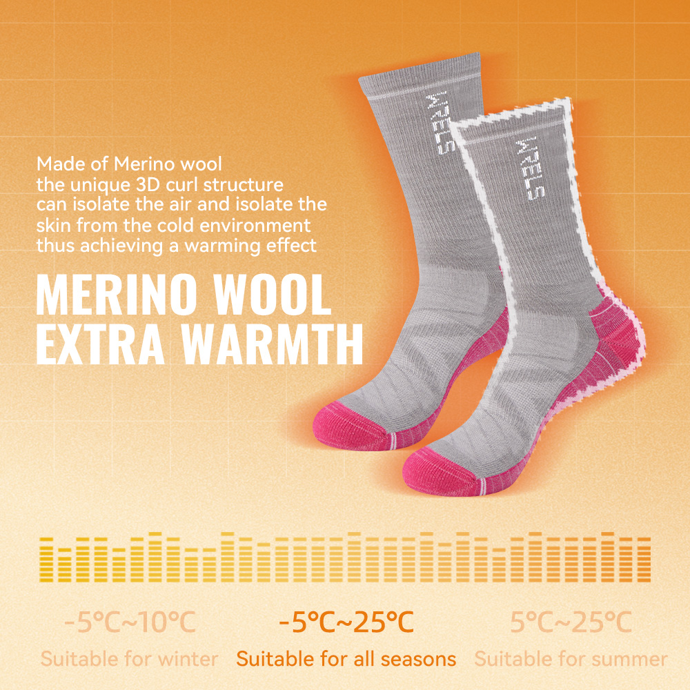 WRELS 1/2/3 ميرينو جوارب من ال - مراجعة Wool Hiking Sock وسعره