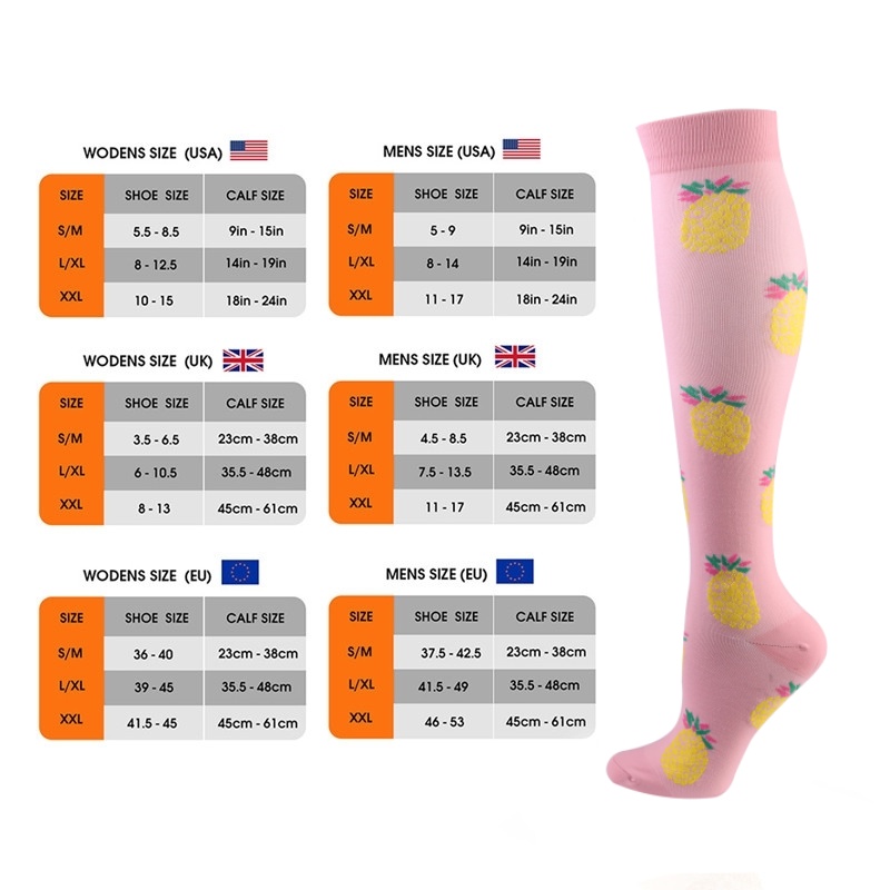 S-XXL 3 أزواج شحن مجاني ممرضة  - مراجعة Compression Sock Medical وسعره